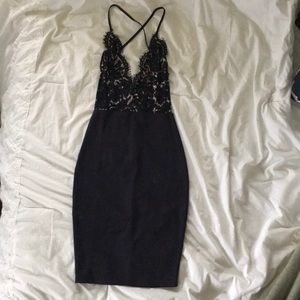 Missguided Navy Midi Dress